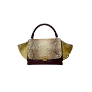 Celine Brown Medium Trapeze Leather Satchel Light brown - Jiaxyk